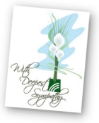 Sympathy tribute card