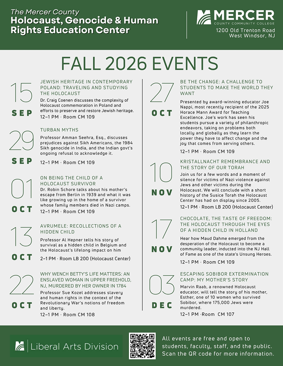 holocaust events fall 2026