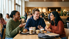 Students in cafeteria