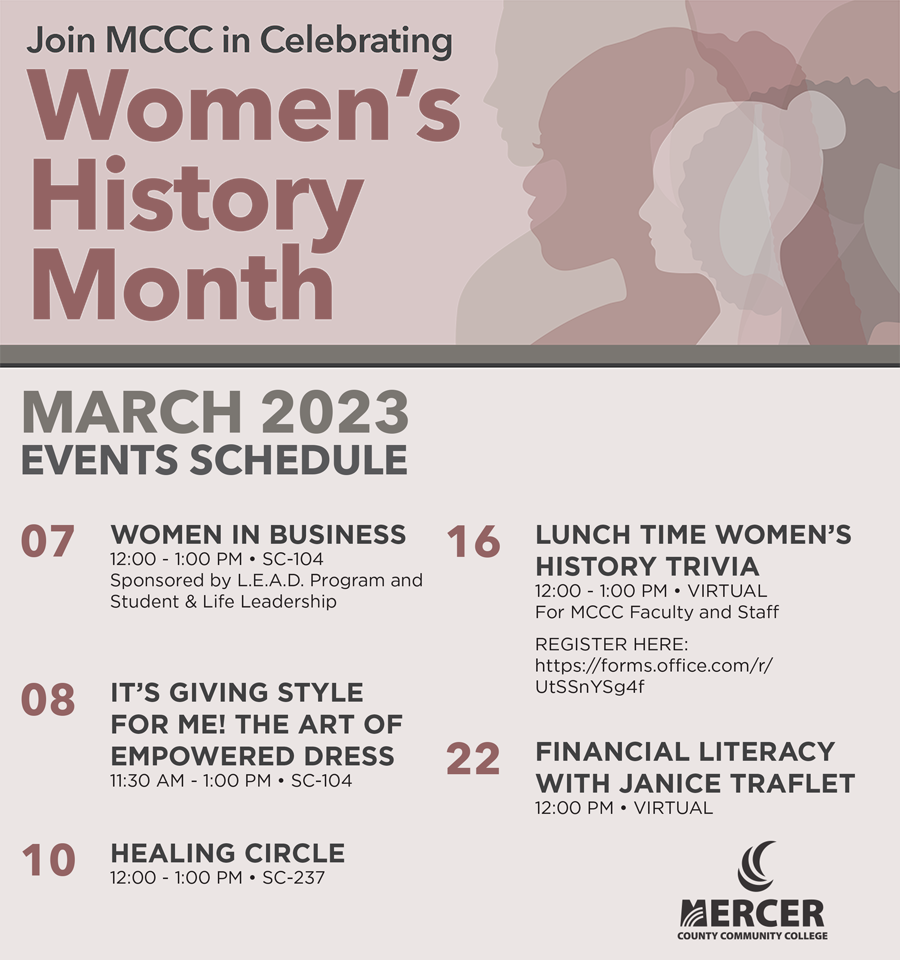 Women's History Month Events Schedule