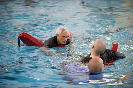 Instructor with recruits