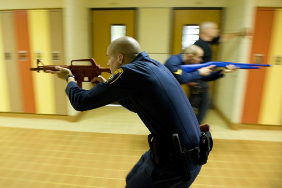 Moving down Hallway Durand