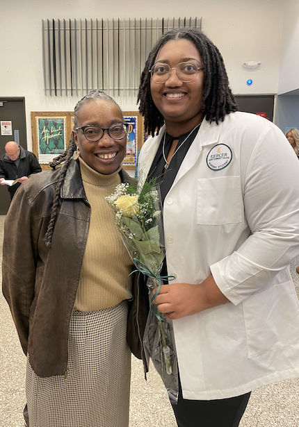 Nursing student Laniya Smith with mom Angela Roberts