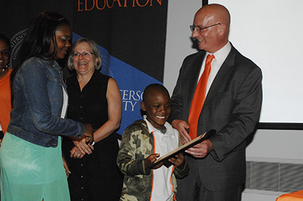 Ebonique Barber and son